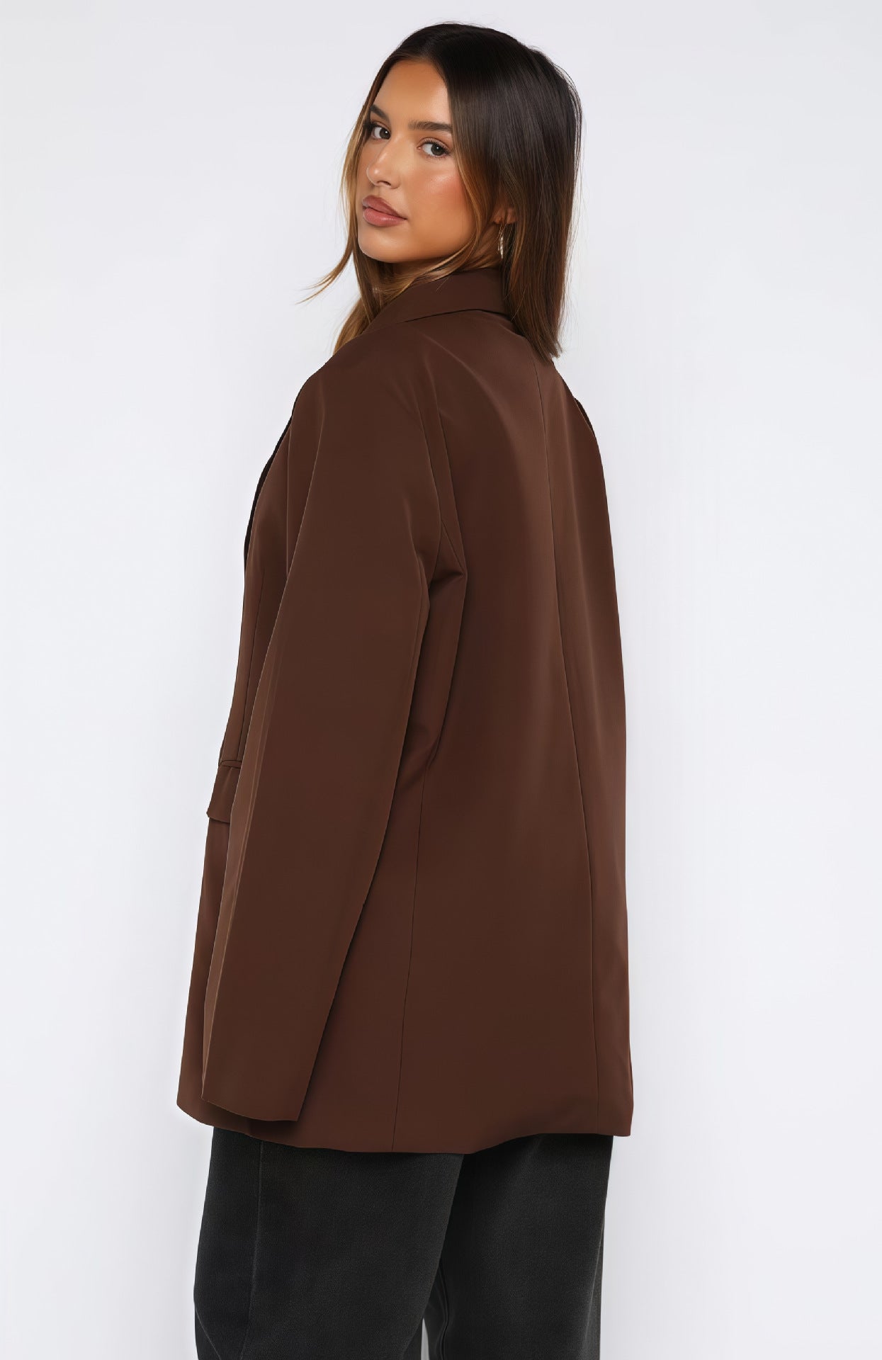 Manteau Uni à Boutons, Chic & Décontracté