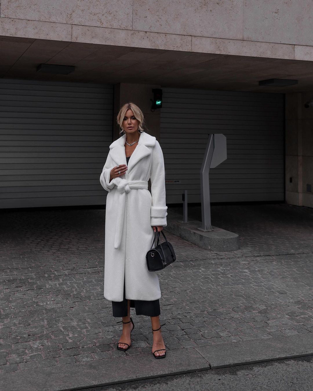 Chivogue Manteau en fourrure long