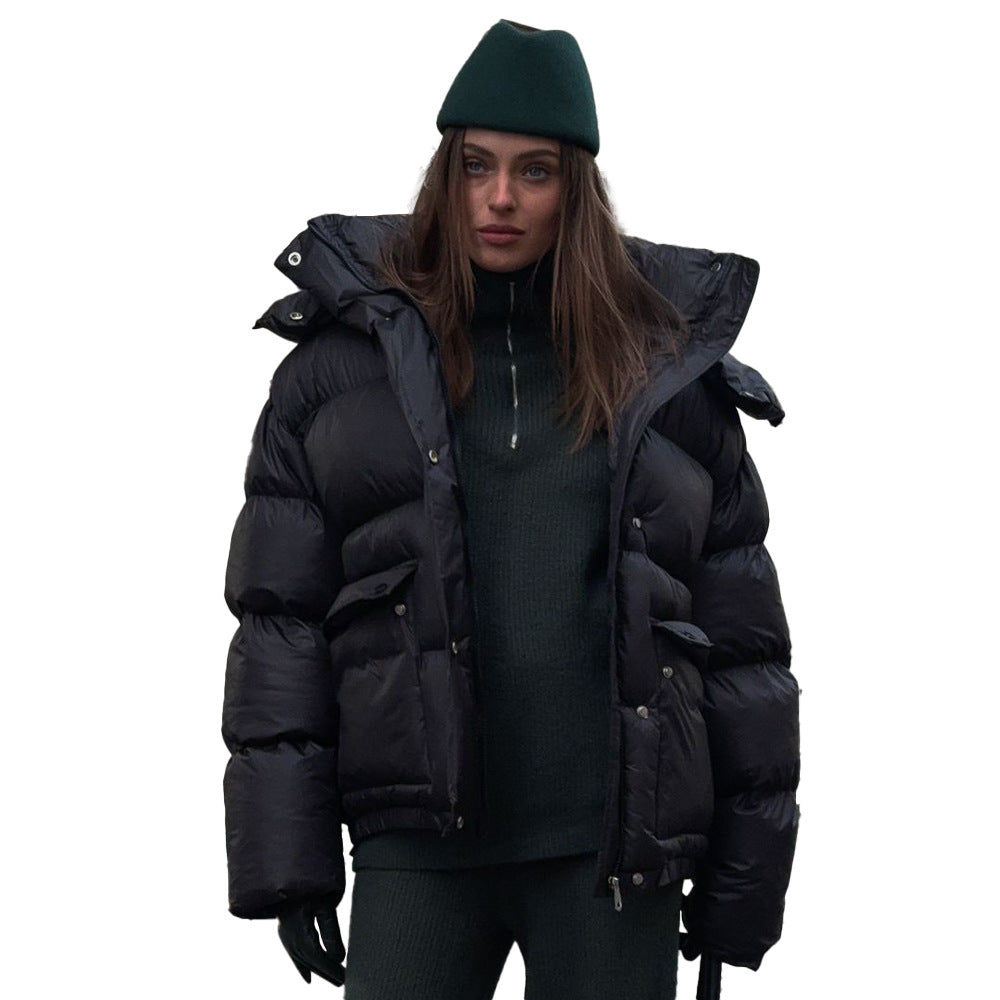 Chivogue Manteau Matelassé à Capuche