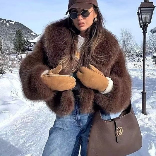 Manteau Court en Fourrure - Chic