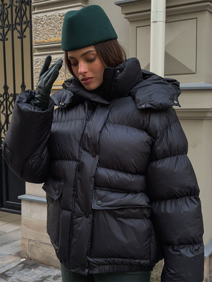 Chivogue Manteau Matelassé à Capuche