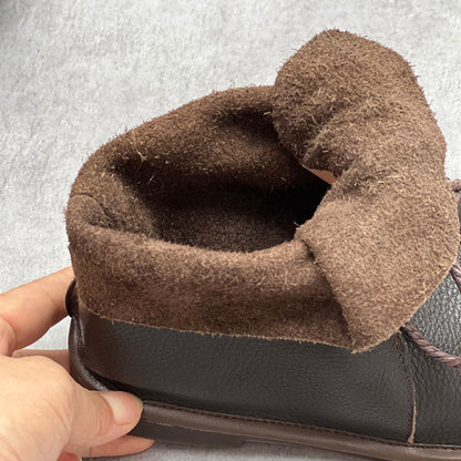 Bottines en cuir véritable – style britannique, look casual