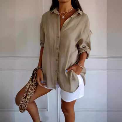 Chemise plissée à simple boutonnage