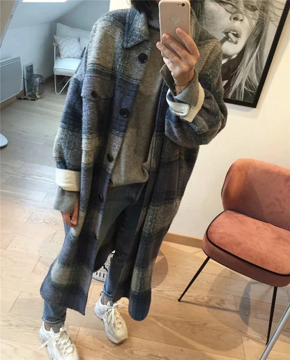 Manteau long en coton simple Confort