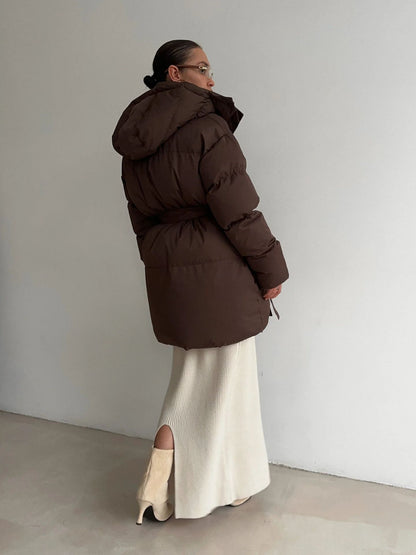 Veste à capuche rembourrée en coton