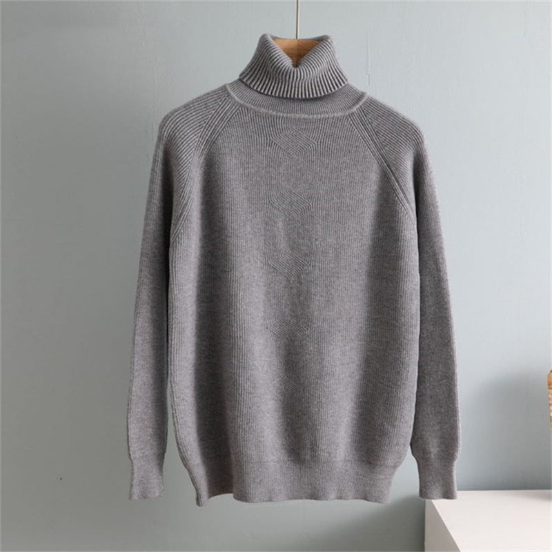 Pull-over ample à col roulé