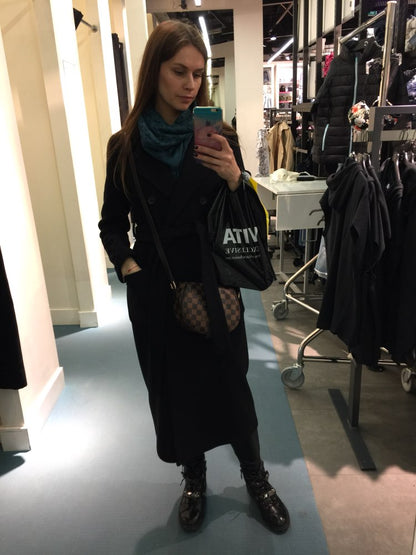 Manteau long oversize en cachemire