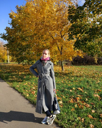 Manteau long oversize en cachemire