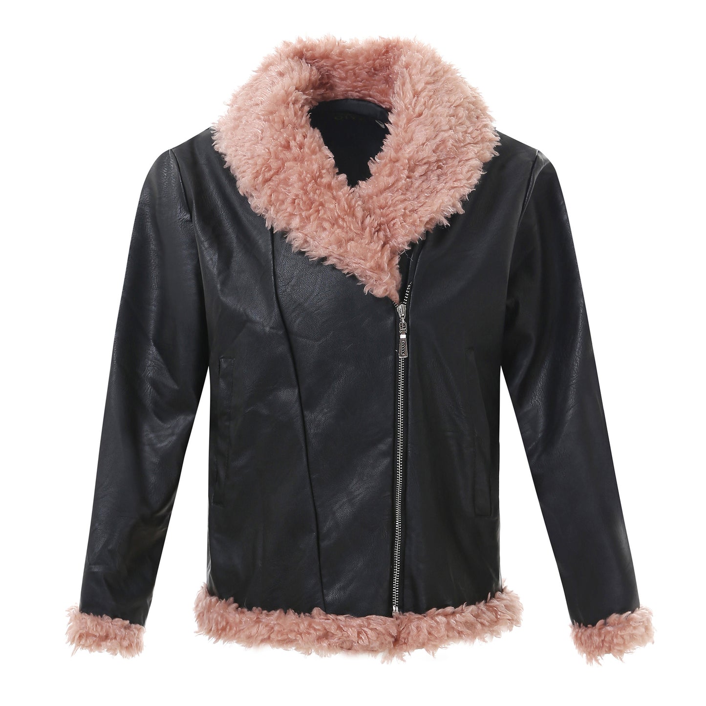 Chivogue Veste en Cuir & Fourrure
