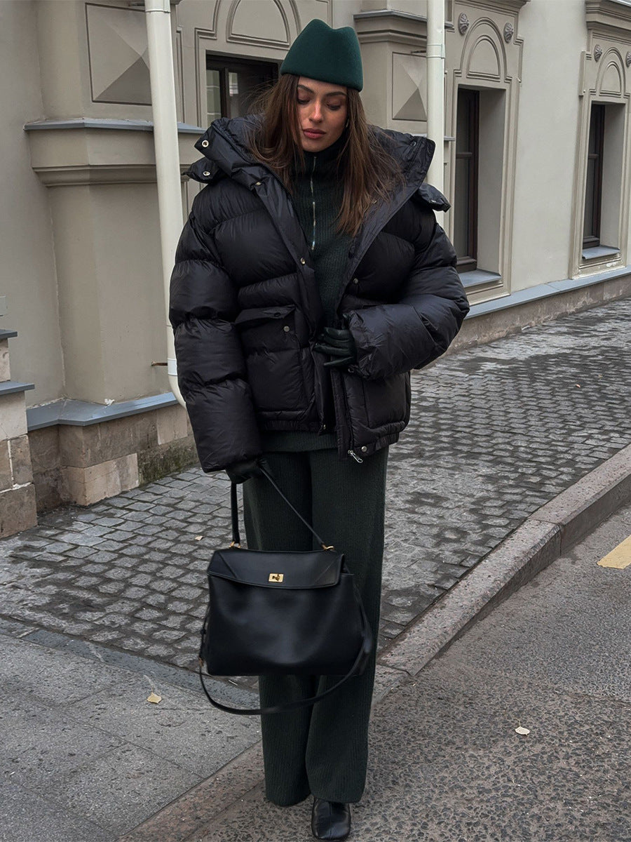 Chivogue Manteau Matelassé à Capuche