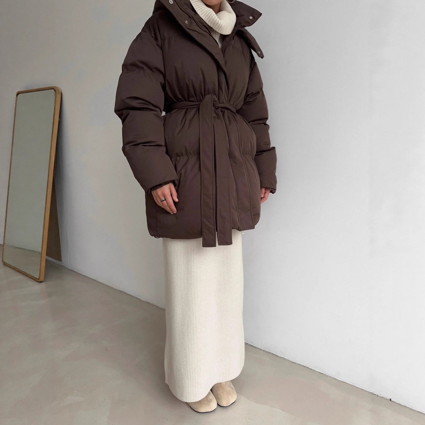 Veste à capuche rembourrée en coton