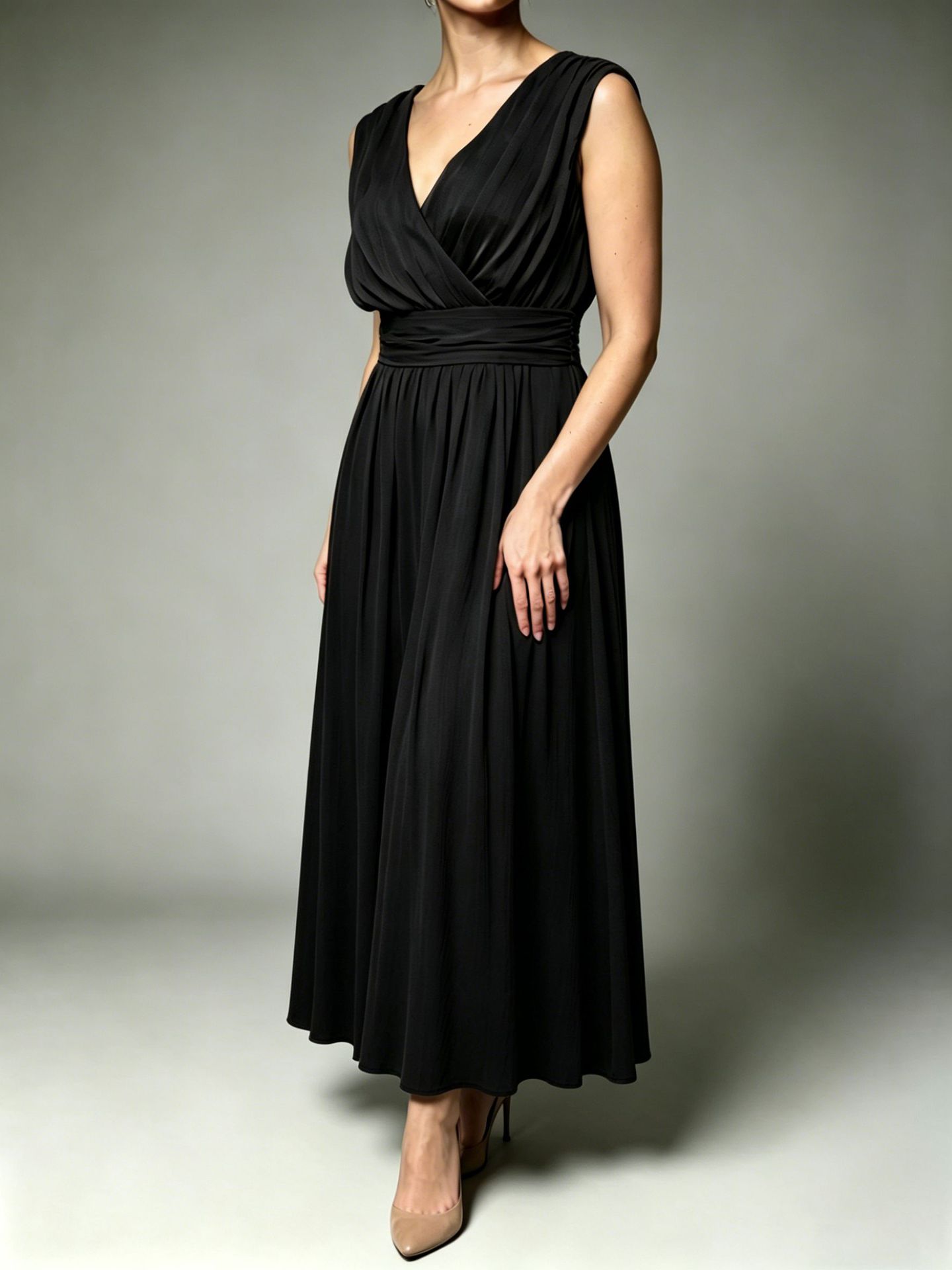 Robe Maxi Élégance Drapée