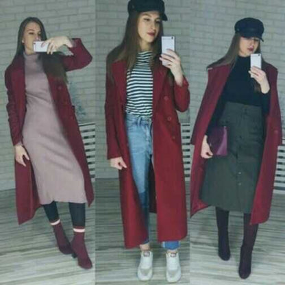 Manteau long oversize en cachemire