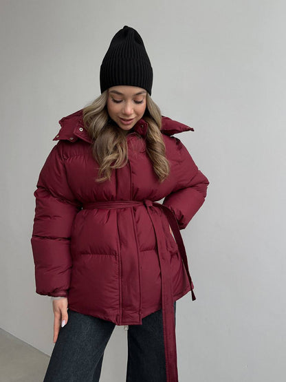 Veste à capuche rembourrée en coton