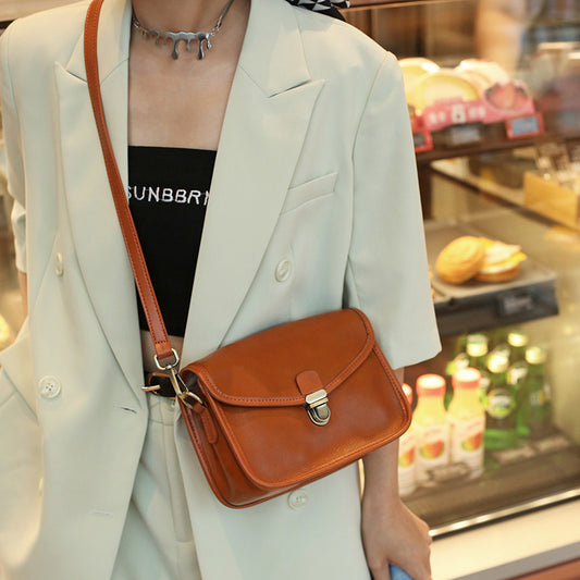 Sac  Bandoulière en Cuir Véritable - Élégance et Grande Capacité