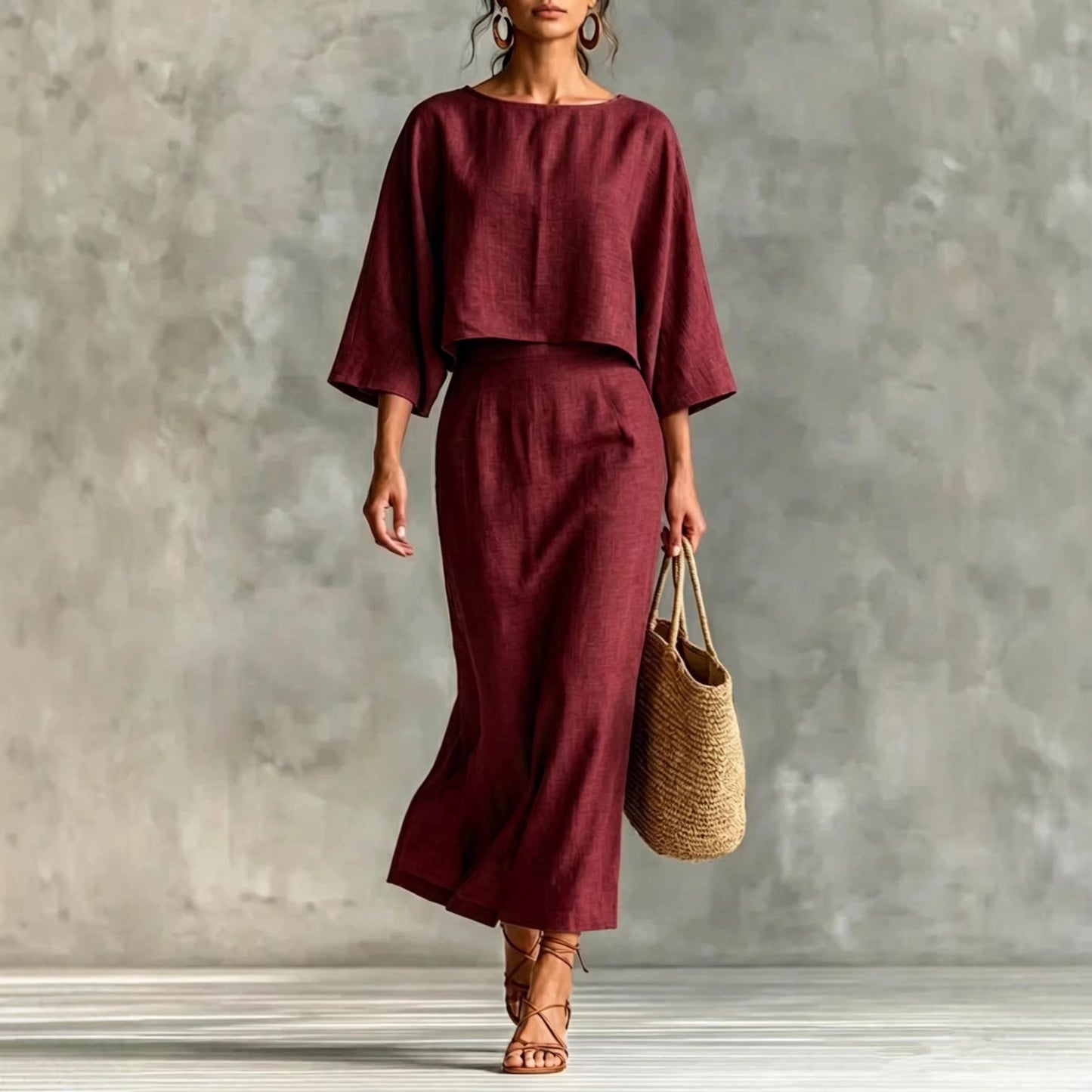 Ensemble deux pièces au charme sophistiqué,