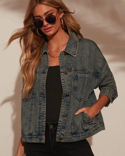 Chivogue Veste en Jean - Coupe Slim