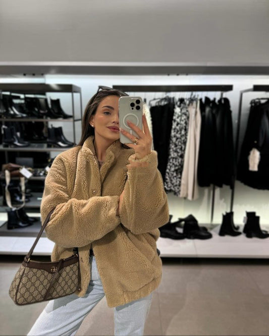Veste bomber en polaire pour femme