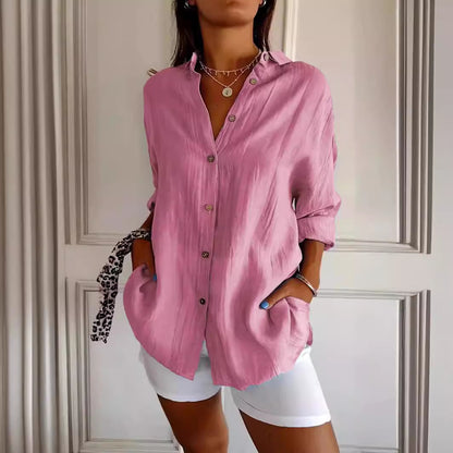 Chemise plissée à simple boutonnage