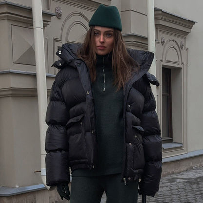 Chivogue Manteau Matelassé à Capuche