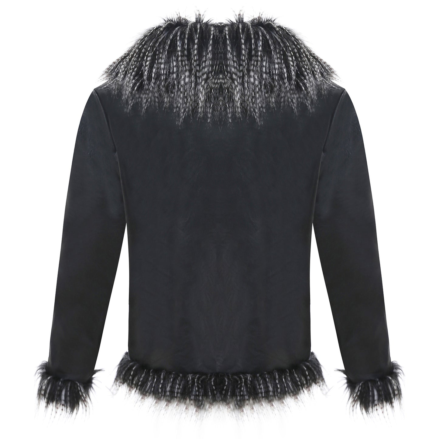 Chivogue Veste en Cuir & Fourrure