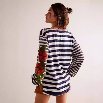 Pull Brodé Patchwork