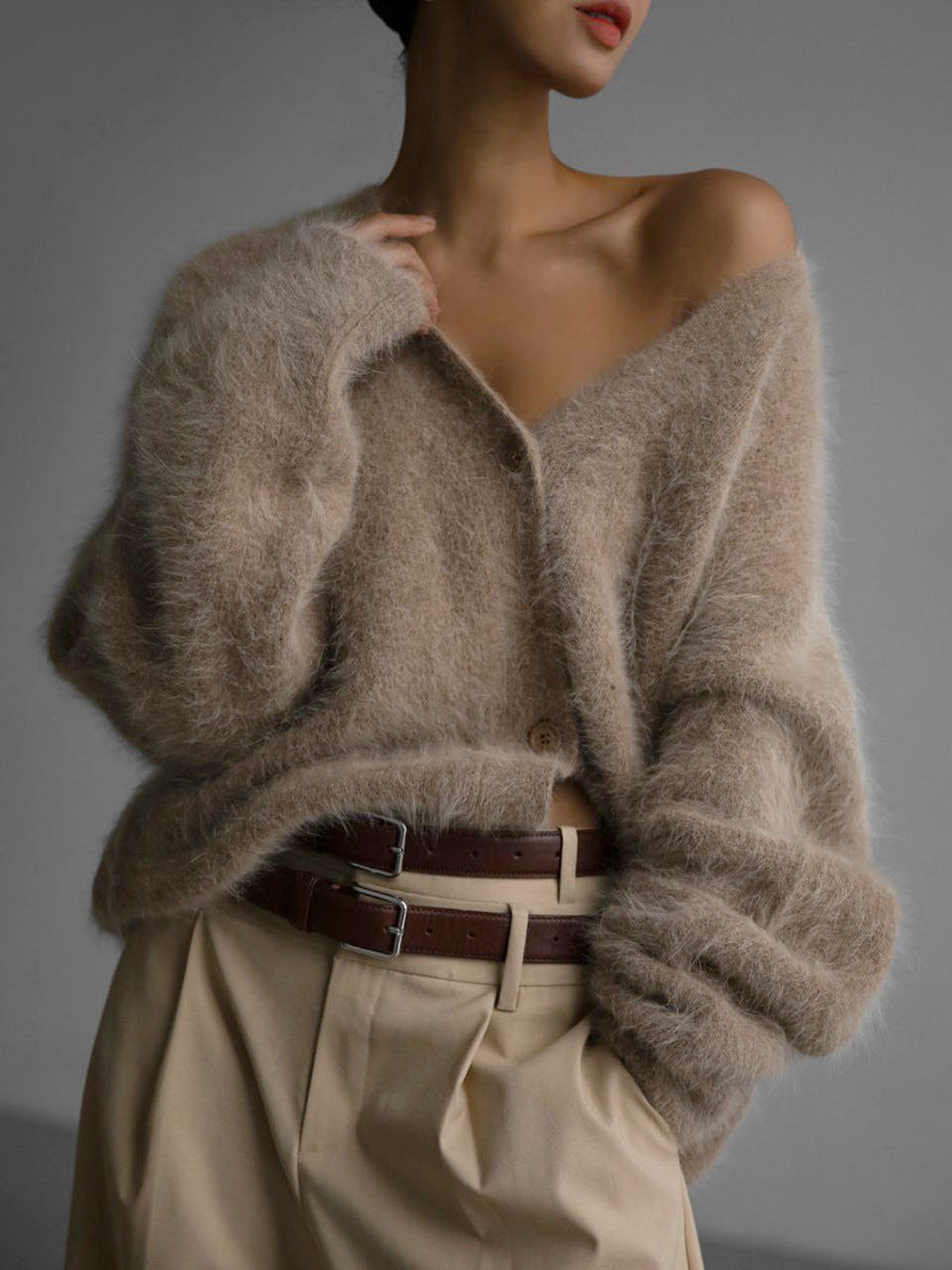 Chivogue Cardigan à Col V, look élégant