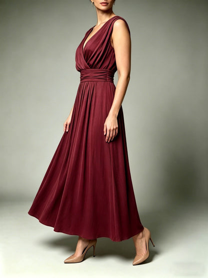 Robe Maxi Élégance Drapée