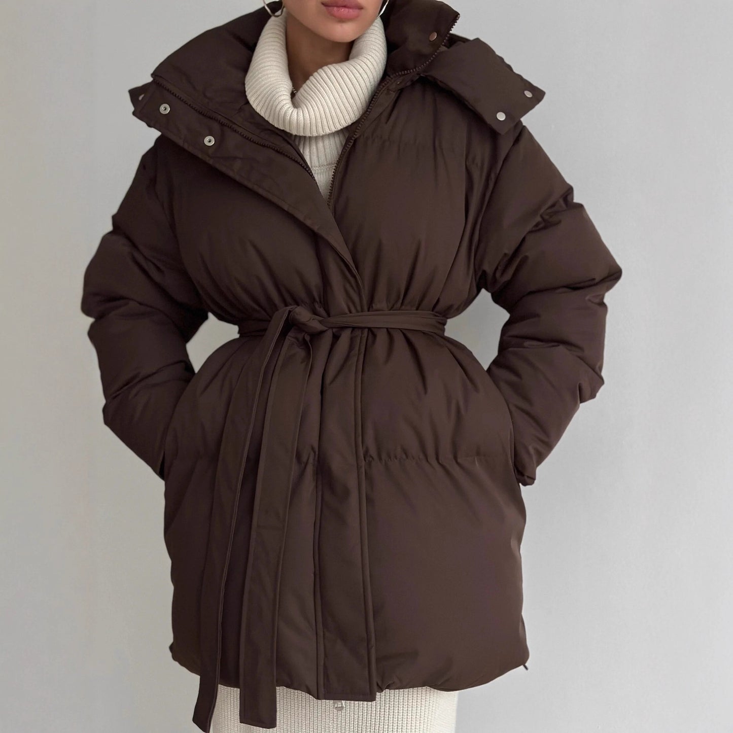 Veste à capuche rembourrée en coton
