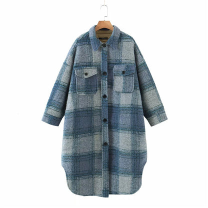 Manteau long en coton simple Confort