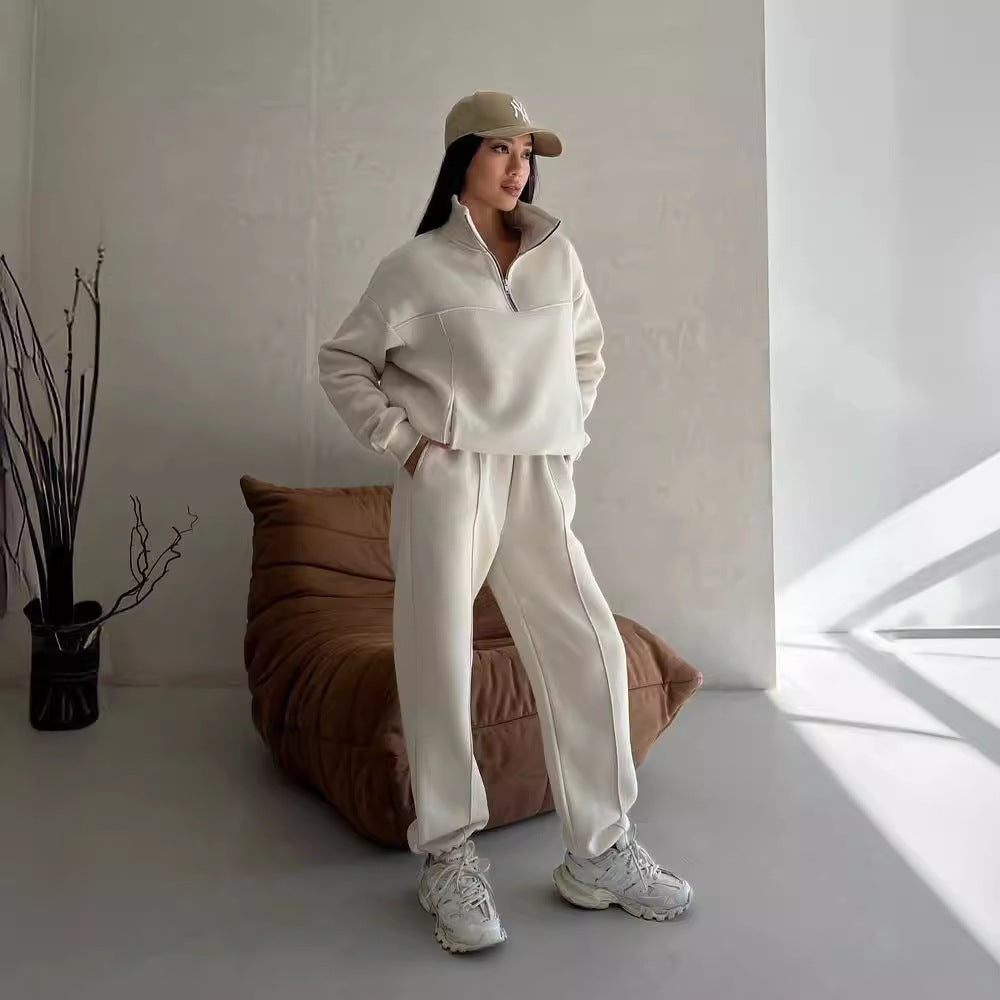 veste zippée légère, contrastes élégants
