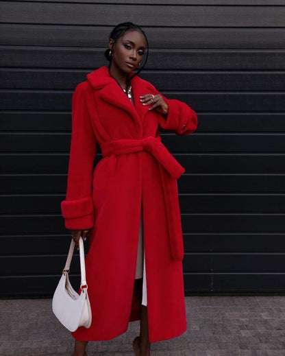 Chivogue Manteau en fourrure long
