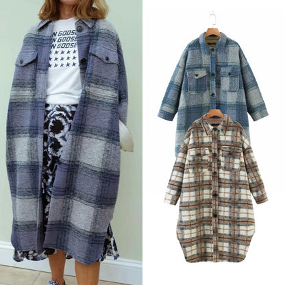 Manteau long en coton simple Confort