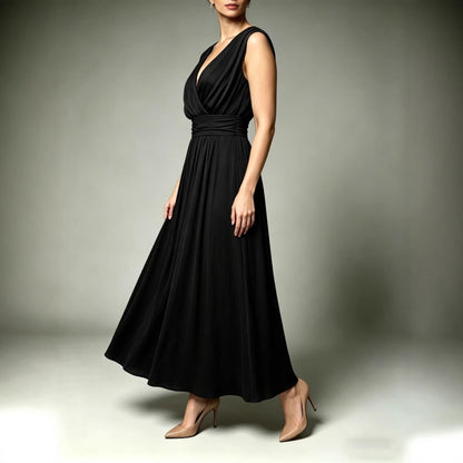 Robe Maxi Élégance Drapée