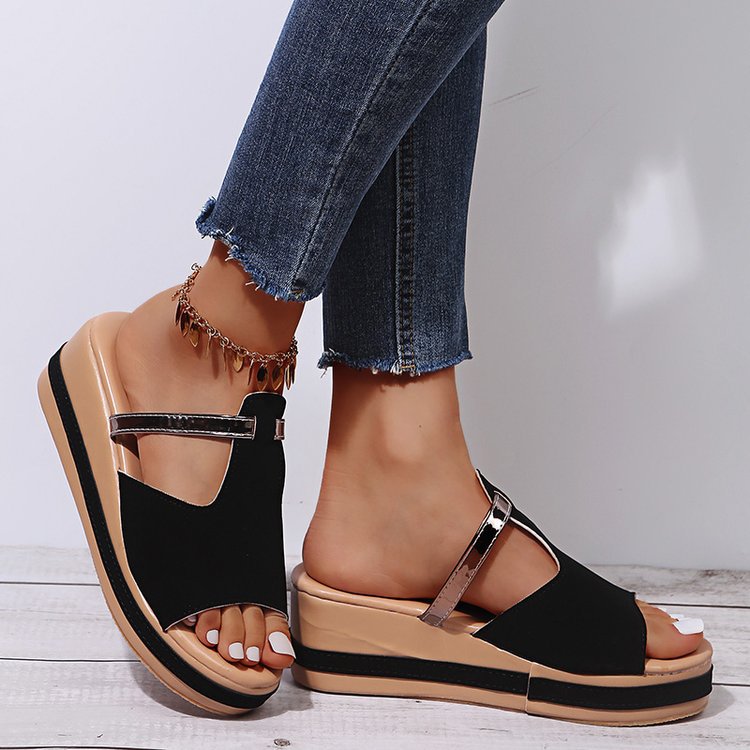 Sandales Compensées – Confort & Allure Chic