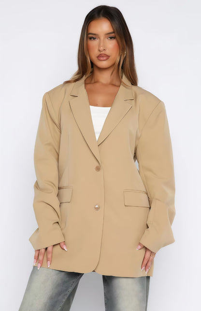 Manteau Uni à Boutons, Chic & Décontracté