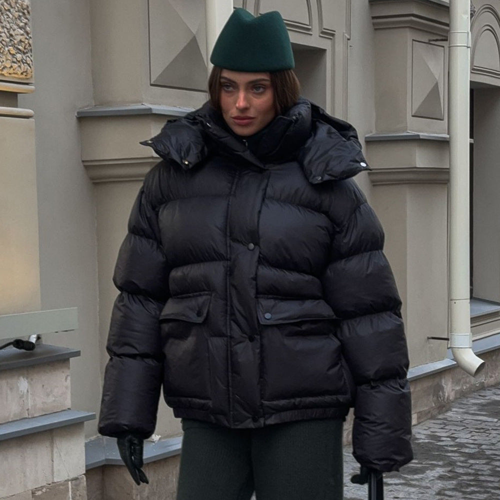 Chivogue Manteau Matelassé à Capuche