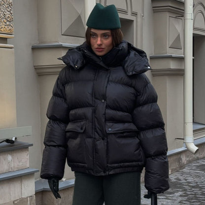 Chivogue Manteau Matelassé à Capuche