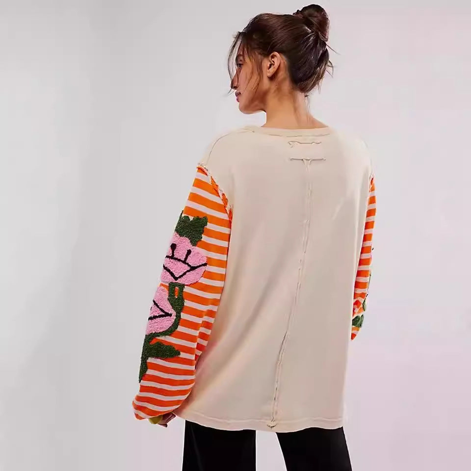 Pull Brodé Patchwork