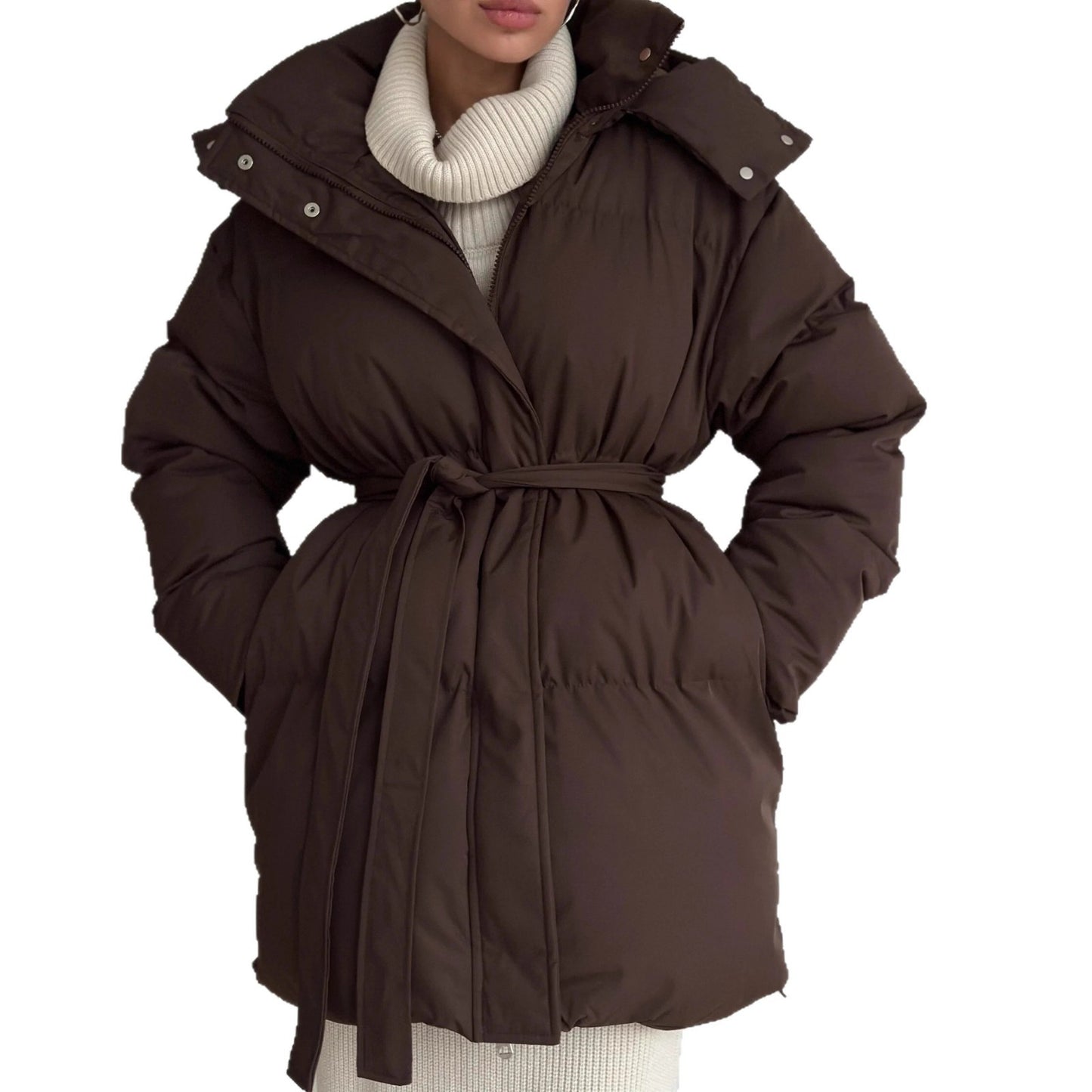 Veste à capuche rembourrée en coton