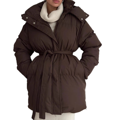 Veste à capuche rembourrée en coton