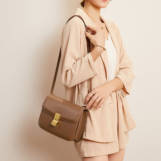Mini Sac en Cuir Bandoulière - Fermeture Dorée