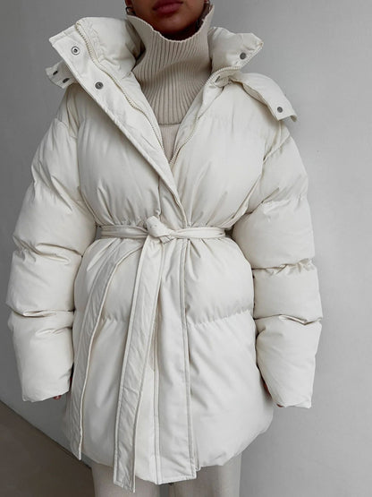 Veste à capuche rembourrée en coton