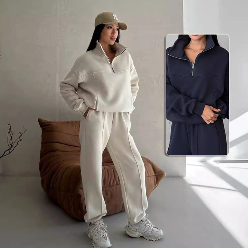 veste zippée légère, contrastes élégants