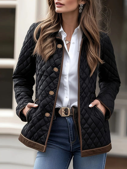 Veste Courte à Carreaux – Élégance