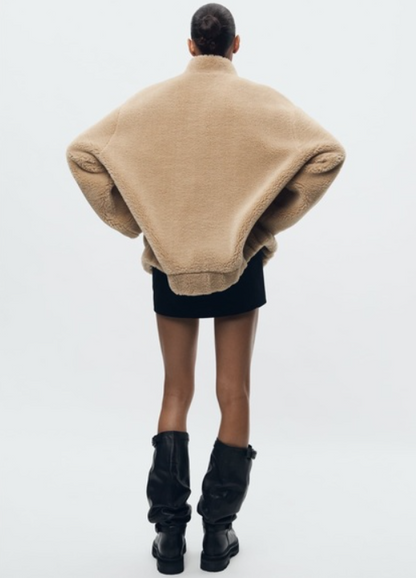 Veste bomber en polaire pour femme