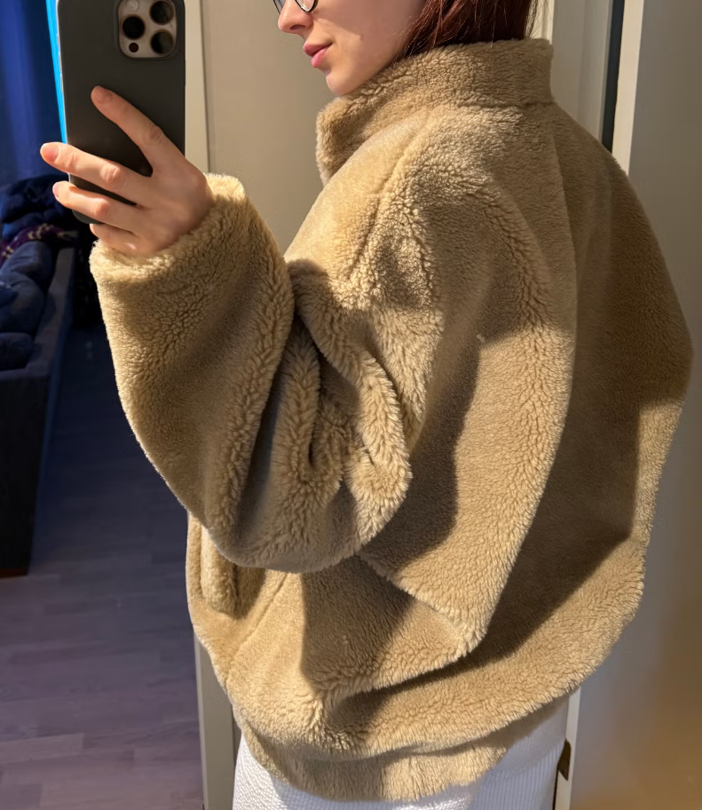 Veste bomber en polaire pour femme