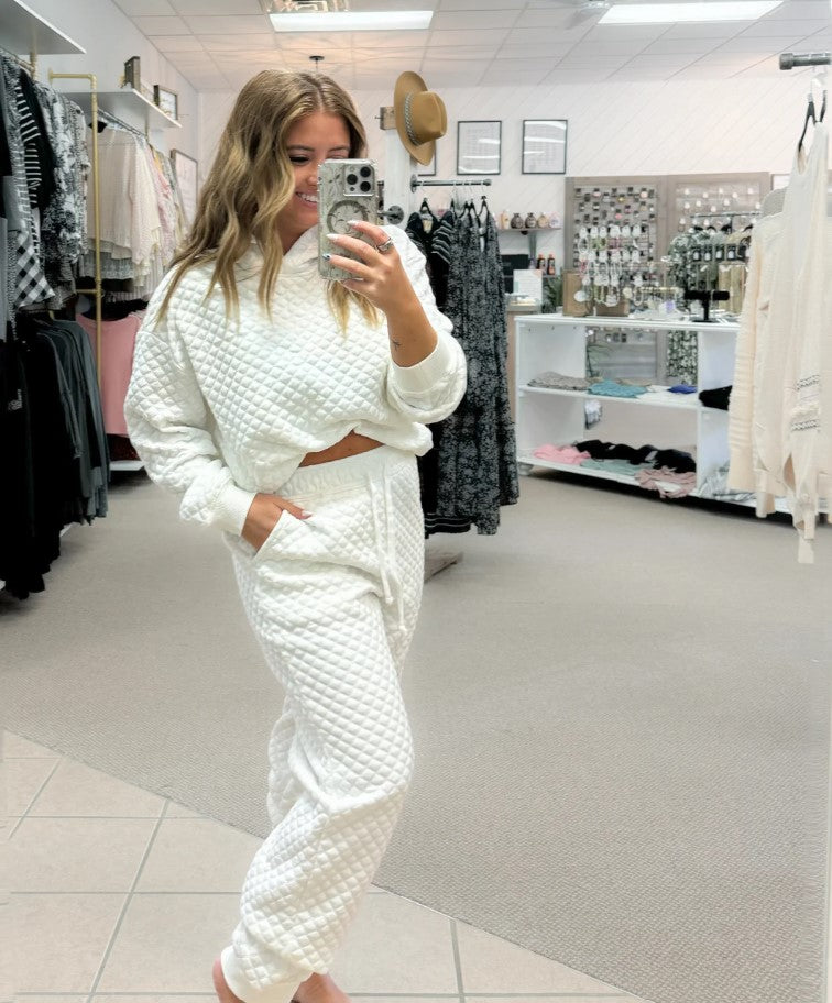 ENSEMBLE MATELASSE BLANC