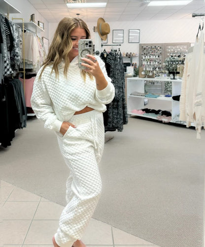 ENSEMBLE MATELASSE BLANC