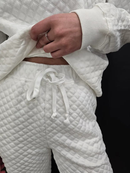ENSEMBLE MATELASSE BLANC